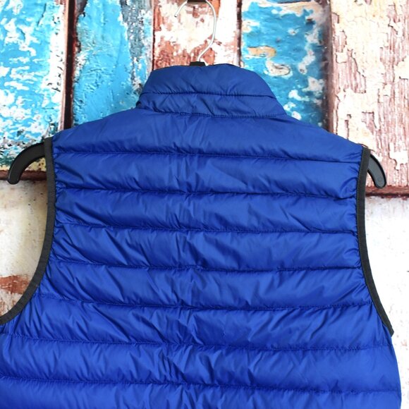 Men's Hawke & Co Reversible Lightweight Packable Down Filled Vest Blue PRE-OWNED - Picture 8 of 10